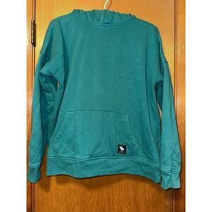 Abercrombie Kids Hoodie Green Teal Sweater Pocket Sweatshirt Size 13-14‎
